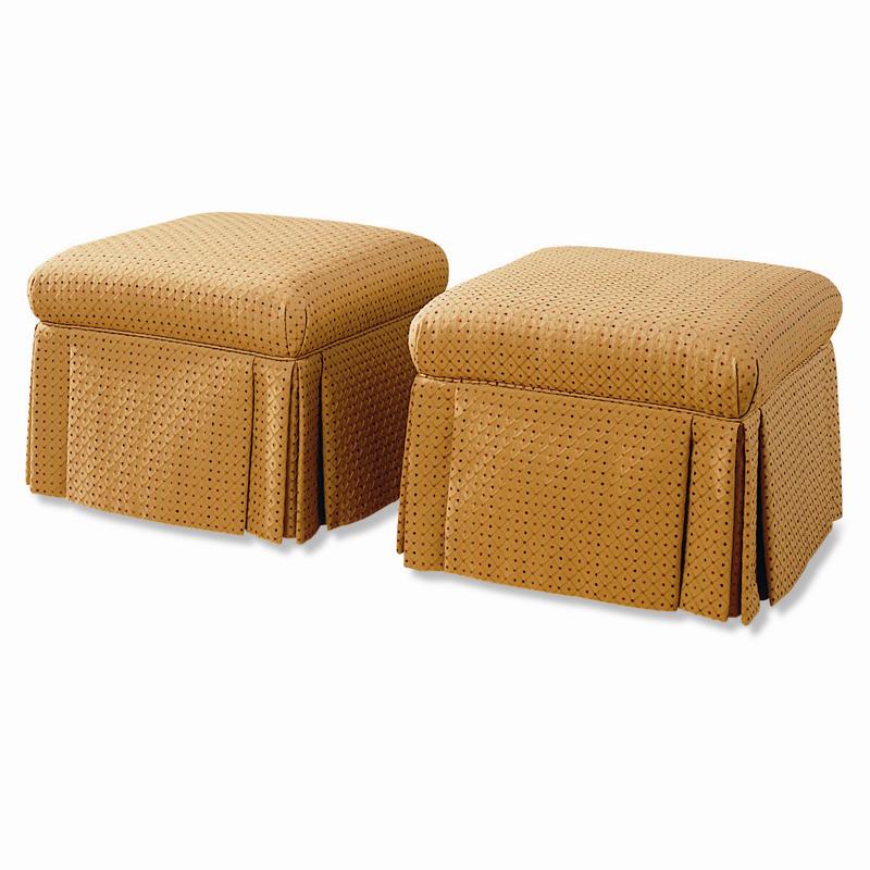 Sherrill Traditional 6009 Square Bench / Ottoman with Skirt Baer's